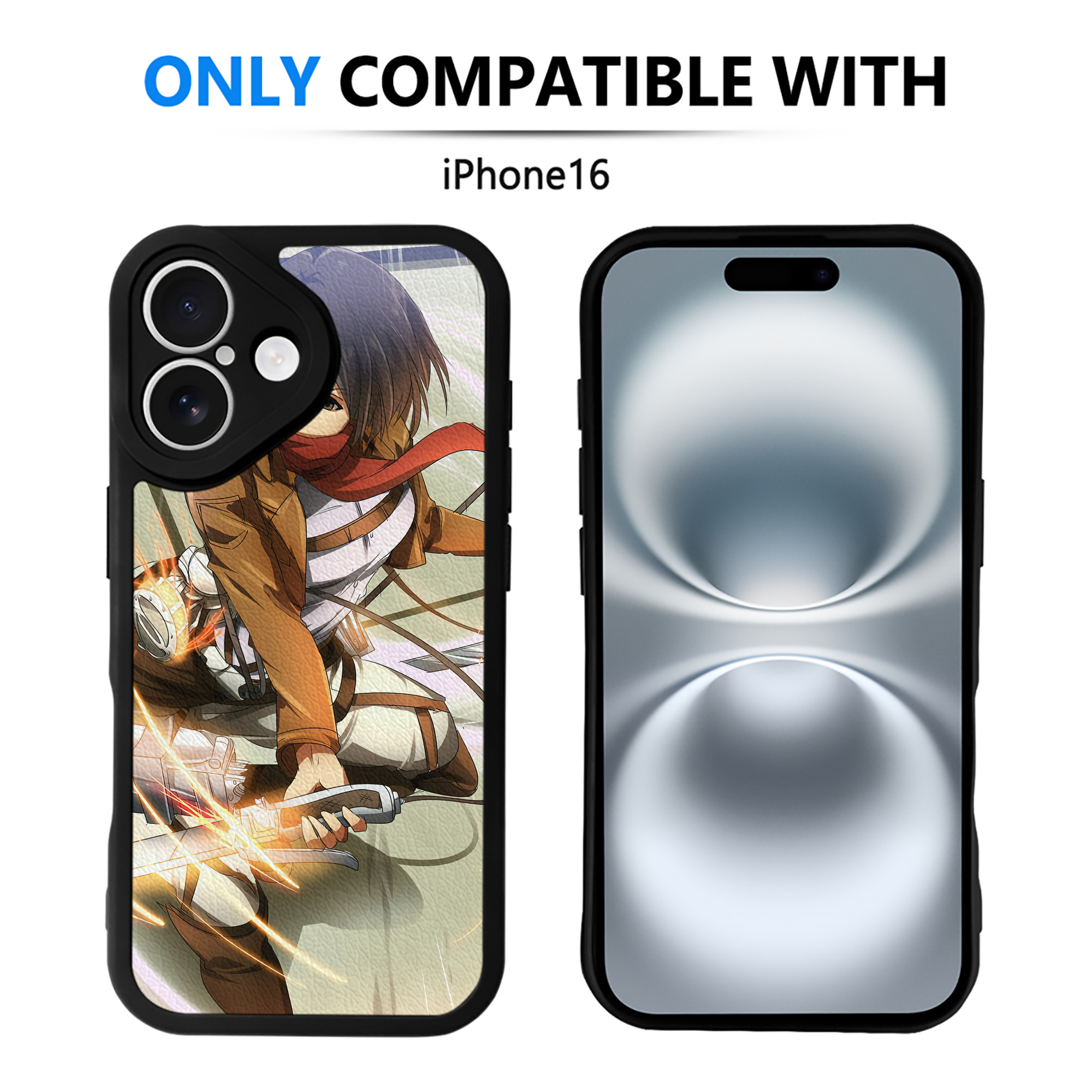 （画像用） 進撃の巨人 Attack on Titan 【iPhone 16シリーズ対応】シリコンスマホケース（レザー調） 材質：シリコン